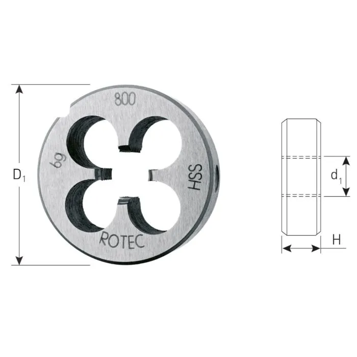ROTEC HSS RONDE SNIJPLAAT DIN 5158 BSP  G 1/419